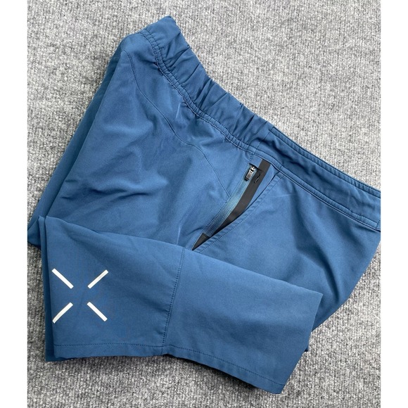 Ten Thousand Shorts Men's Medium Blue Gym Performance 8" Inseam Drawstring - Picture 1 of 7